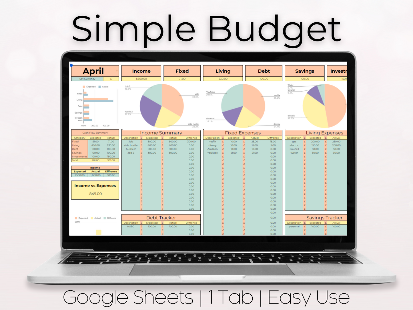 Budget Planner for Google Sheets