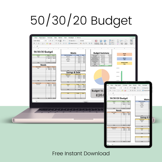 50/ 30/ 20 Personal Monthly Budget